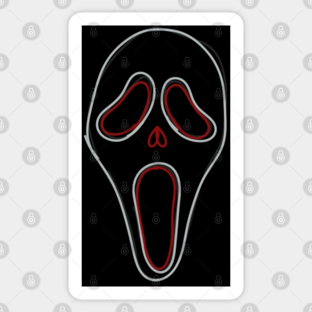 neon scream Sticker by SnowJade